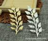 Accesorios de bricolaje para tocado de novia, pieza de flores, chapado en cobre puro, que conserva el color, tiras doradas, tocado hecho a mano europeo y americano.
