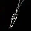Pendente de Esqueleto Diablo Europeu e Americano Corrente Longa de Lã Moda Masculina Retrô Colar de Casal Hip-hop Personalidade Feminina