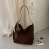 Bolso Retro Casual para el Trabajo de Gran Capacidad para Mujer Bolso Tote Nuevo Bolso de Hombro Simple de Moda Debajo del Brazo
