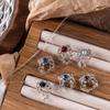 Joyas para uñas anillo en la punta del dedo anillo de diamante cadena aleación incrustado strass Súper hada Red social lujo joya de diamante explosiones