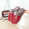 Tallas 35-51 zapatillas de algodón para el hogar mujer cuero PU invierno felpa de lana cálidas zapatillas hombre talla grande comercio exterior generación