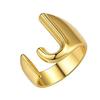 Material Cobre Estilo Caliente Europeo y Americano Anillo de Oro de Letra Inglesa de Alta Gama Estilo Pareja Anillo Abierto Ajustable Venta al por Mayor