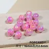 Cuentas Redondas Bicolores de Corazón de Puntos Versátil Joyería DIY Accesorios de Cuentas Sueltas Cadena para Teléfono Móvil Hecha a Mano Cadena de Cuentas Pulsera Cuentas