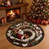 Alfombra navideña 3D, sofá de sala de estar, decoración de ambiente festivo, mesa de centro, resistente a las manchas y duradera, felpudo de Papá Noel, venta al por mayor