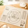 Tapete de silicona para amasar, tapete grueso de grado alimenticio para uso doméstico, tapete antiadherente para hornear, tabla de cocina plegable