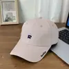 Gorra de Béisbol Nueva Modelo 2026 con Tapa Dura y Bordado de Letra R Pequeña, Diseño para Hombre con Visera Curva, Gorra de Protección Solar de Moda