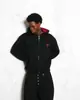 Estación Independiente Transfronteriza Invierno Nuevo Sudadera Bordada Personalizada de Doble Cara Moda Callejera para Hombre Cardigan Holgado