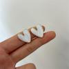 Pendientes de Plata S925 con Aguja Único Diseño de Nicho Forma de Corazón 2026 Pendientes de Alto Gama Estilo Coreano Celebridad de Internet para Mujeres