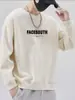 Sudadera Redonda Americana para Hombre 2025 Primavera y Otoño Nuevo Estilo Coreano Estilo Perezoso de Moda Holgada Versátil Casual Sudadera para Hombre