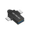 Adaptador OTG dois em um micro adaptador para mouse teclado tipo-c celular leitura de arquivos