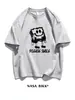 Camiseta Casual Versátil de Manga Curta Solta para Homens, Colaboração Bob Esponja Calça Quadrada, Nova Marca Tendência Verão Estampa Redonda