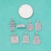 Plata Esterlina S925 Mate Viejo Chinoiserie Nuevo Chinoiserie León Despertando Tai Sui Dumplings Zakiram Dios Amarillo de la Riqueza Colgante DIY