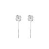 Pendientes de Camelia de Plata Pura S999 de Chen Shiqi Pendientes de Lujo Accesible de Nicho para Mujer Gama Alta Nuevo Estilo Caliente 2025 Plata de Ley