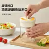 Caja de condimentos de cocina todo en uno con cuchara, recipiente doméstico de vidrio para sal y glutamato monosódico, botella de condimento sellada y a prueba de humedad, frasco para especias, botella para condimentos