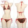 [Sussurro sob a lua] nova cueca sexy de três pontos sexy leopardo estampa tentação conjunto sexy cueca 1810