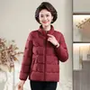 Ropa Nueva de Algodón con Relleno de Plumas de Invierno Ropa para Mujeres de Mediana Edad y Mayores Ropa de Algodón Adelgazante Moda Reductora de Edad Chaqueta Ligera de Algodón para Madres de Mediana Edad