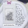 Manicure mini liga borboleta joias mistas prata elfo borboleta na Internet celebridade estilo unhas joias laço