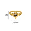 Anillo Geométrico de Perla Geométrica Popular Transfronterizo de Zircón para Mujer, Chapado en Oro de 18K, Electrochapado en Oro Real, Anillo de Lujo Dorado y Plateado