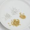 Color oro 18k retención de color olla a presión botón de presión diy collar pulsera clip de cierre hilo de pesca línea elástica cuenta de posicionamiento hebilla