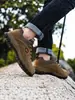 Zapatos de Senderismo Campo Traviesa para Hombre, Malla Transpirable Antideslizantes Ligeros, Zapatos Deportivos, Zapatos de Senderismo al Aire Libre para Hombre