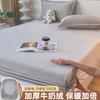 Colcha de cama de veludo de leite de inverno colcha de cama individual colcha de cama de veludo coral colcha de cama de três peças capa protetora de colchão espessada lençol de cama com forro de fleece