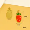 Pingentes criativos de frutas e grãos em estilo rústico com acessórios de liga metálica com gota de óleo para DIY
