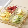 Vidro Dividido Prato de Frutas Comercial Snack Snack Snack Plate Bar Foot Bath Club KTV Placa com tampa