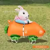 Balão de folha de alumínio com rodas para puxar, em formato de animal, brilhante, para feiras noturnas, barracas de rua, brinquedos infantis, atacado, produtos quentes de venda transfronteiriça