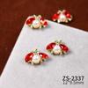 Serie Roja Otoño e Invierno Joyería Popular para Manicura Lujo Ligero Textura Tridimensional de Alto Nivel Serie Festiva de Año Nuevo Joyería para Manicura