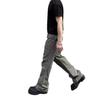 Calça Tooling Verde Militar Vibe Estilo Americano Masculina Verão Reta Multibolsos Pregueada Casual cleanfit