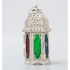 Portavelas de Vidrio Marroquí Estilo Europeo Transfronterizo, Lámpara de Viento de Metal, Taza Creativa de Velas de Aromaterapia, Adorno Decorativo de Hierro