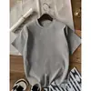[Camiseta de Algodão Tamanho Europeu] Cruzamento de Fronteira Lisa Manga Curta Masculina e Feminina Solta 180g Algodão Puro Gola Redonda Cor Lisa Camiseta Pode Ser Personalizada