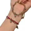 Pulseira de Prata Tendência Casal Besta Devoradora de Ouro para Mulheres, Design de Nicho de Luxo Leve de Alto Padrão Joias Trançadas DIY para Casais Homens e Mulheres