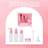 Lmltop Conjunto de 7 Frascos de Viagem 50ml Frasco Dosador Cosmético Frasco Spray Frasco com Pump Caixa para Creme Sy760