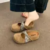 Meias-pantufas Fechadas de Couro Macio com Elevação para Mulheres, Novo Estilo Birkenstock Verão 2026, Tamancos Slip-On Super Populares, Versão Coreana