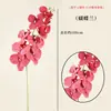 Orquídea Mariposa Artificial Arte Floral Boda Flores Falsas Arreglo de Boda Ramo Decoración Cubo de Bendición de Año Nuevo Rojo Decoración de Inserto