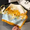 Pañuelo de Seda Estampado Jinyuan Yahi Caizhun, Chal de Alta Gama, Bufanda para el Cuello con Protección Solar, Pañuelo para la Cabeza, Pañuelo para Mujer