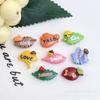 Adorno para la cabeza de panda conejo pollo gato animal pequeño de alta calidad para combinar con todo, colgante, pulsera, mini cabaña, accesorios de resina