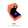 Caja de anillo a presión de ángulo recto de cuero PU de alta calidad cuadrada para pendientes, collar, joyero azul, caja para pulsera, punto