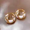 Pendientes de Esmalte de Lujo Ligero, Gama Alta y Elegantes, Diseño de Moda, Pendientes Populares, Pendientes de Aro con Estampado de Leopardo y Esmalte Gotearte Francés