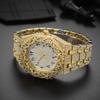 2025 Popular Comercio Exterior Personalizado Malla Incrustaciones de Circonita Reloj de Moda Alta Calidad Popular Reloj para Hombre