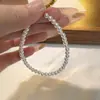 Pulsera Nueva 2024 de Perlas Plateadas Roto Aguamarina Mejor Amiga de Niña Exquisito Temperamento Lujo Ligero Nicho Regalo de Cumpleaños