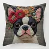 Funda de almohada para sofá transfronteriza, felpa corta agradable a la piel, funda de almohada de gato animal lindo, funda de cojín para sala de estar, no incluye relleno