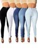 Loja Transfronteiriça Temutk Jeans Stretch Slim Popular para Mulheres Calças Lápis Algodão Rastreado Tamanho Popular