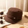 Gorra de Béisbol Versátil Retro Británica Gorra Ecuestre Simple Literaria de Moda Sombrero Adelgazante para el Rostro Diario de Viaje para Mujer