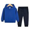 Conjunto Casaco com Capuz e Calça Esportiva Masculino e Feminino Primavera e Outono 2024 Novo Casual Infantil Outono Esportivo Estilo Ocidental Conjunto de Duas Peças