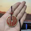 Colgante de Hebilla Ping An Heredado Anillo Antiguo Esmerilado Oro de Arena de Vietnam Colgante de Disco para Hombres y Mujeres Tono Vibrante Mano Rápida en Vivo