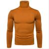 AliExpress comércio exterior novo suéter masculino gola alta liso slim suéter plus size moda casual pullover camisa base