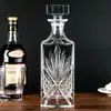 Botella de Vino de Cristal Estilo Europeo Botella de Vino de Whisky Vidrio de Whisky Tallado Vajilla para Vino Tinto del Hogar Juego de Vino