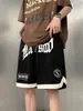 Nuevos Shorts de Baloncesto Hip-Hop Americano Estilo Delgado para Hombre, Verano Talla Grande Marca de Moda Estilo Hong Kong Holgados Casual Deportivos para Correr